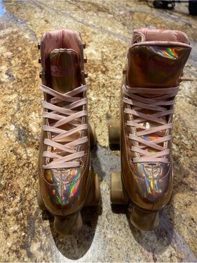 Holographic Pink Roller Skates by Impala - Women's Quad Skates